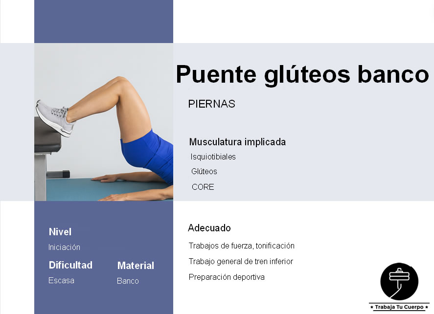 Puente de glúteos con banco
